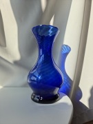 Stary kobaltowy wazon vintage Huta Laura lata 70 PRL