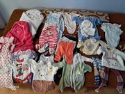 Wielka paka ciuszków dziewczęcych rożki, śpiworki, ubranka rozm. 50 - 80