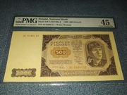1948 500 złotych seria AU PMG 45