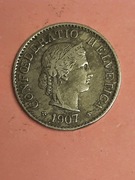 2W SZWAJCARIA 5 RAPPEN 1907 ROK BOGINI LIBERTAS RZADKA