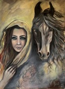 Obraz olejny na płótnie Wild heart 60x80 cm