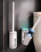 Elegancka szczotka do toalety z dozownikiem + 8 wymiennych końcówek | 