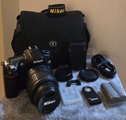 Lustrzanka Nikon D80 + obiektyw 18–55mm + komplet akcesoriów, Zadbany 25k