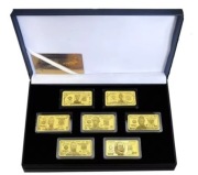 Limitowany zestaw replik monet bulionowych US 1 2 5 10 20 50 100 $