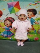 Kurtka i czapka dla lalki baby born 43cm 