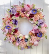 Wianek wiosenny letni 25/26 cm dekoracja stroik całoroczny diy ozdoba