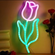NEON TULIPAN KWIATY KWIACIARNIA KWIAT SZYLD LED USB BUKIET