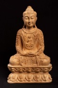 Budda medytujący, 21cm, drewno cedrowe, Birma