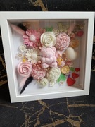 Kompozycja z kwiatów sojowych, wieczne kwiaty, prezent,wosk sojowy 