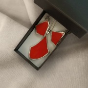 komplet biżuterii upcycling - porcelana, rękodzieło, na prezent