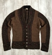 Sweter Damski Cardigan Hess Natur 100% Alpaka 38/40 Vintage Idealny !