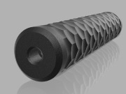 Tłumik  Hexagon 3D do wiatrówki PCP  .22 (1/2"-28 UNEF)