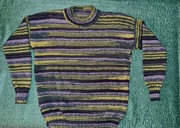 Sweter ręcznie robiony rozmiar L 100% handcraft