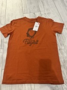 Pomarańczowy t-shirt flight Sinsay M