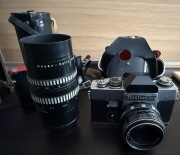 Exakta RTL 1000 SLR + teleobiektyw Orestegor – sprzęt vintage *DO03