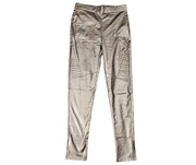 Nowe spodnie z imitacji skóry silver gray pasują na M 38 ocieplane