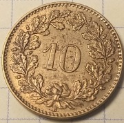 Szwajcaria 10 rappenow 1918 