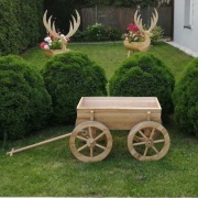 Wóz ogrodowy dębowy donica. 