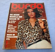 Burda Moden 1/1978 + wykroje Vintage Moda szycie krawiectwo