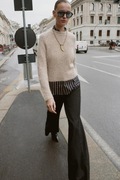 ZARA SWETER Z WEŁNĄ I ALPAKĄ S
