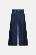 Jeansy Zara z1975 wide leg tiro alto combinado