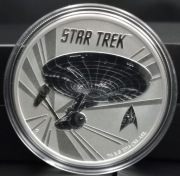 STAR TREK*50thANNIVERSARY*U.S.S.ENTERPRISE NCC-1701*1oz*SILVER COIN/UNIKAT*