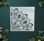 Szablon Mandala -wzór 60x60cm szablon 30x30cm, malarski tynk , DIY, Nr.7