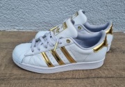 Buty ADIDAS SUPERSTAR r. 38 białe złote 