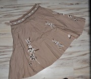 148^ Lniana spódnica  z haftowanymi wzorami XXL/16/44 Paul Berman