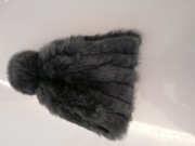 Szara  futrzana czapka  Ochnik