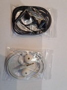 Słuchawki douszne kpl 2 par białe i czarne 3.5mm Jack