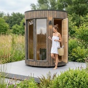 Okrągła Sauna Pionowa –  Wellness Premium SPA Nowoczesny Design