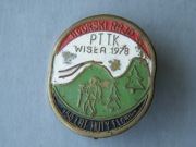 odznaka przypinka PRL 11 Rajd PTTK Wisła 1978 150 lat Huty Florian