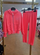 Komplet dres zestaw neon rozpinana bluza cyrkonie miś + leginsy r. 140