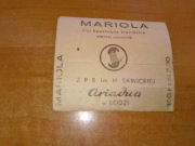 Nici bawełniane Mariola etykieta papierek metka owijka Ariadna Łódź