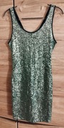 Sukienka cekiny mięta S