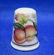 Naparstek Kolekcjonerski Porcelanowy Afan Valley Brzoskwinie 