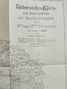Mapa wojskowa terenu ćwiczeń 11 i 12 Dywizji  1904 r Opole Gliwice Rybnik 