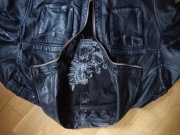 Unikat super kurtka skórzana L/XL skóra pilotka na motor biker vintag