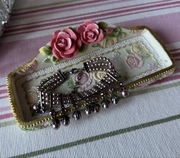 Bransoletka perły diamenty