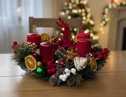 Stroik Adwentowy  –  (40 cm) LED wianek ozdoba świąteczna boże narodzenie