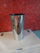 Donica doniczka osłonka lustrzana lustro srebrna glamour do salonu 