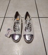Buty srebrne z siatką, buty żeglarskie 37