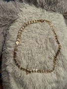 Łańcuszek pancerka, pokryty 18 karatowy zlotem