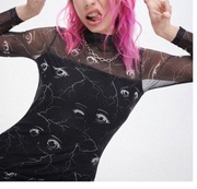 Cropp Sukienka z motywem błyskawic 1329S-99X Czarna  r. L ,M i XS XL