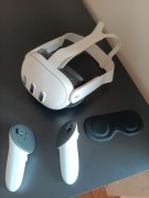Oculus quest 3, skórzany interfejs + nakładka ochronna na soczewki, używane