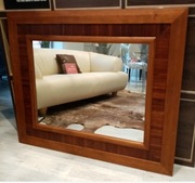 Oryginalne LUSTRO klasyczne rama ręcznie wykonana z kilku gat drewna nowe