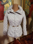Trussardi Jeans 36 / 42 damska Biała kurtka zimowa pikowana