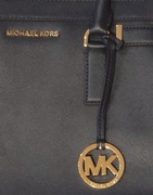 MK Torebka damska oryginalna Michael Kors granatowa Dillon kuferek skóra 