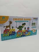 Kolorowe klocki konstrukcyjne ze zwierzętami zręcznościowe Pandrox